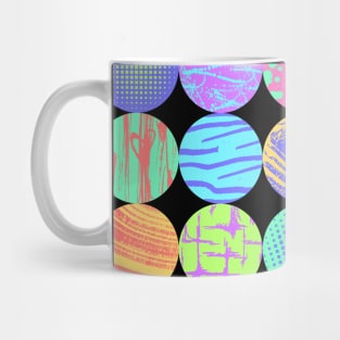 Watercolor brush strokes in geometric circles Mug